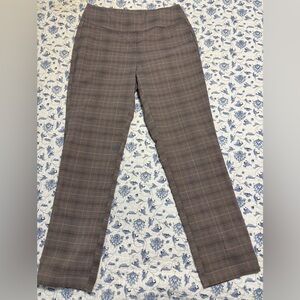 Tribal Size 8 PLAID pants with pink/purple pinstripes NWOT